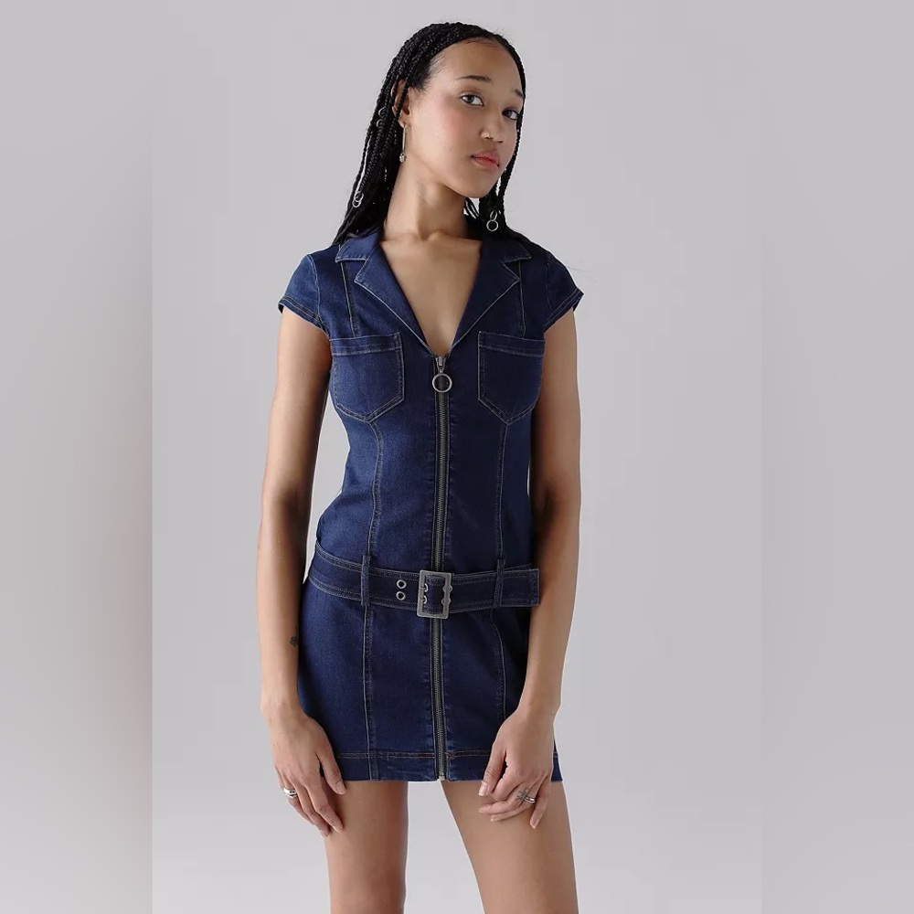 UO Dion Zip Up Mini Dress